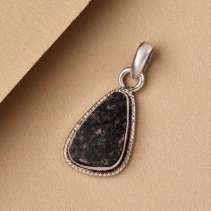 Artisan Crafted Natural Yooperlite Pendant in D'Joy Sterling Silver 6.20 ctw
